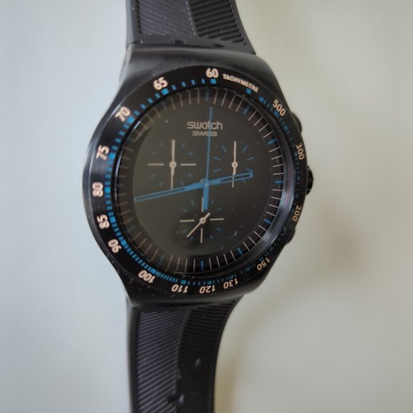 NEW Swatch Irony Blue in Dark Chronograph Men Watch YOB103 - Picture 8 of 12